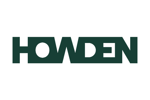 Howden logo in dark green letters.