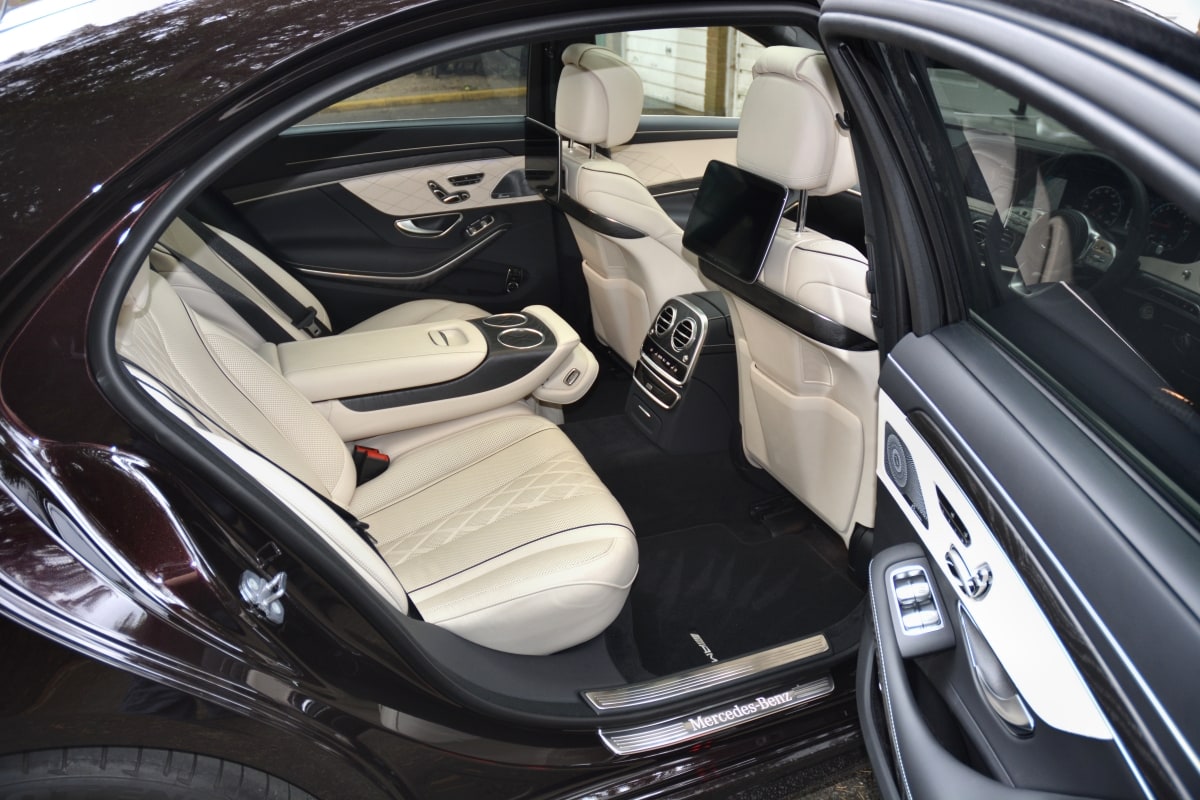 Mercedes S560e rear seat