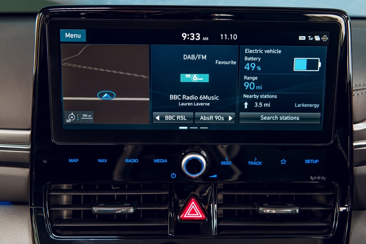 Hyundai Ioniq screen