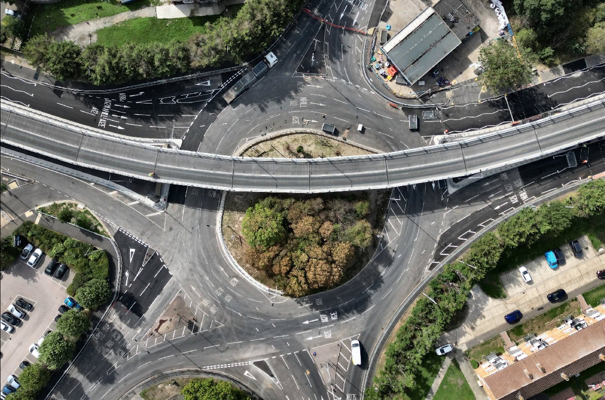 Gallows Corner flyover reopens to traffic following major refurbishment work - Professional Driver Magazine